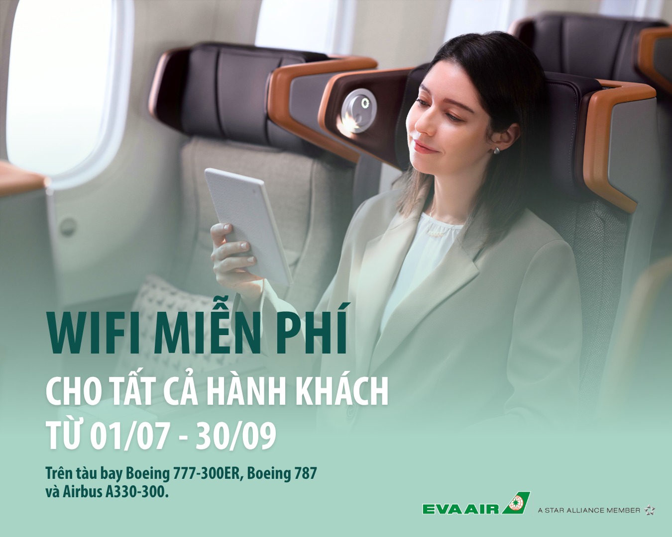 KẾT NỐI NGAY TRÊN MÂY – EVA AIR MỞ WIFI FREE TOÀN CHẶNG!